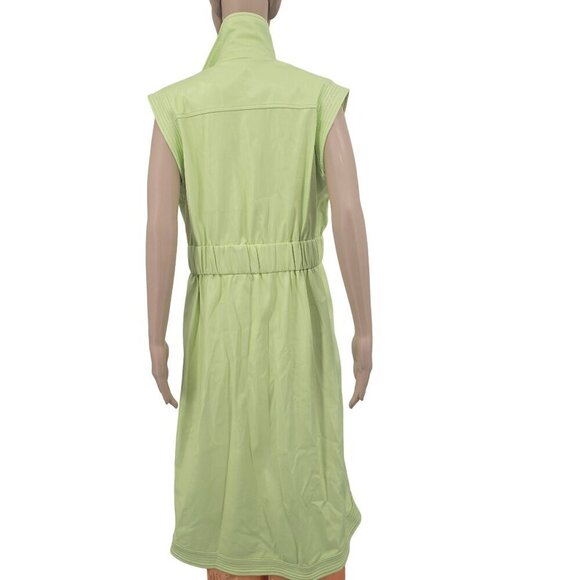House of Harlow 1960 Lime Vegan Leather Button Dress, Women's S, NWT - Picture 3 of 9